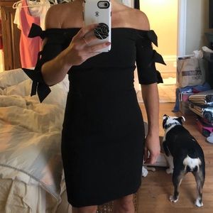 NWT Milly off the shoulder/bow arms dress-Size 0